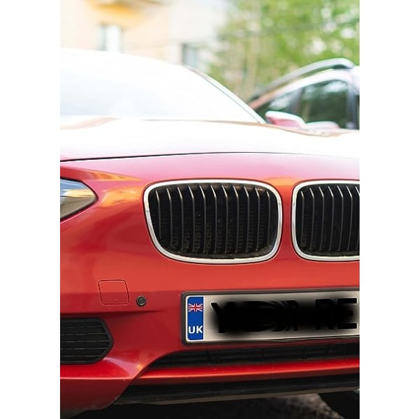 12 britiske nummerplatestikker | Europeiske klistremerker (hvite + gule)