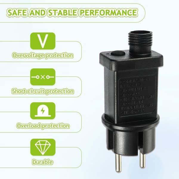 IP44 31V 3.6W Transformator Driver Adapter 8 Moduser med Minnefunksjon for Julebelysning, Lyslenker, Istapplys_yux