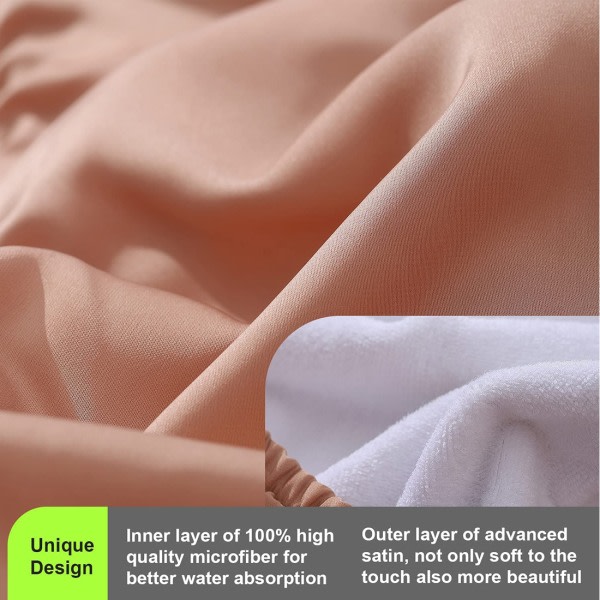TG Hårhandduk for kvinner, Anti-Frizz Instant Dry Hårhandduk, oransje