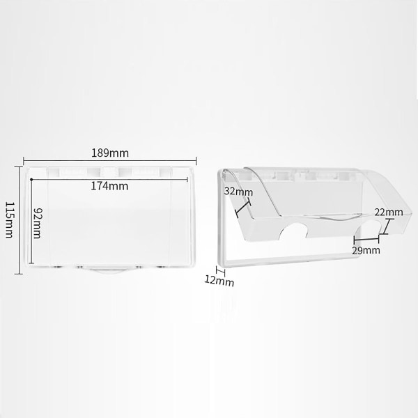 Type 86 Vandtæt Box Selvklæbende Transparent Stikkontakt Dækning