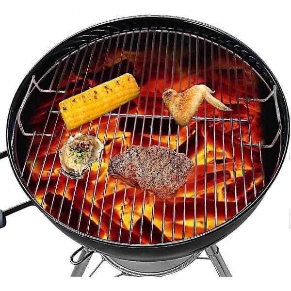 18 tommer rund grillrist i rustfrit stål til kul- og keramiske griller, picnic, baghave-BBQ 44,5 cm