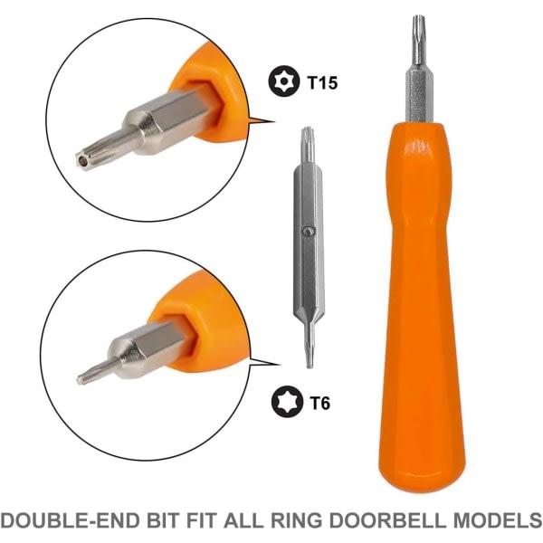 Galaxy En-i-ett stålkula udskiftnings dobbelt hoved skruetrækker ring dørklokke driver