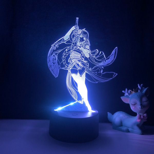 Spillfigur 3D Illusionslampe 16 farger LED Nattlys