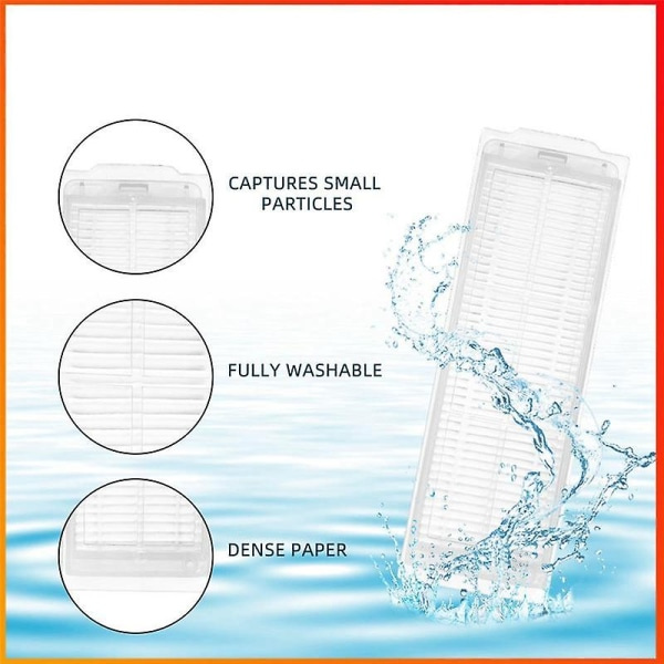 Rullebørste HEPA-filter for Mijia Stytj02ym Conga 3290 3490 V2 Pro V3 Se Robotstøvsuger (LG)