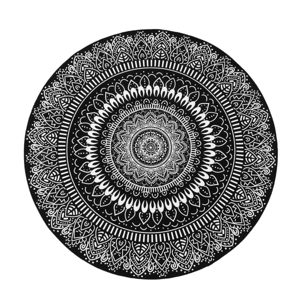 Mandala blomma rund matta rumsmatta halkfri golvmatta
