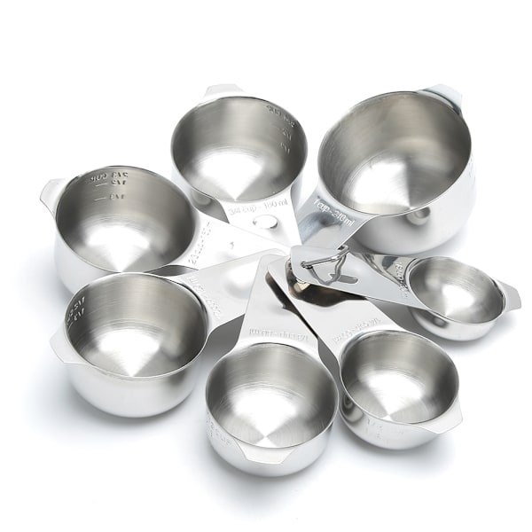 st rostfria måttkoppar för hushåll, DIY, bakning och matlagning