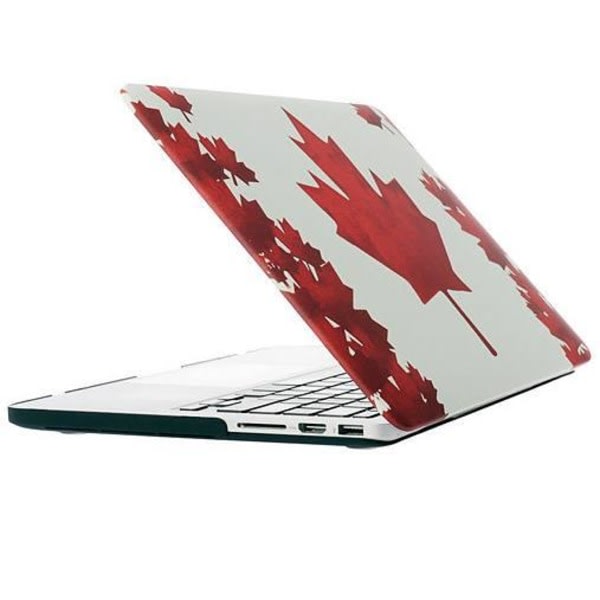 Skal for Macbook Pro Retina Canadas flag 15.4-tum Vit &amp; stav