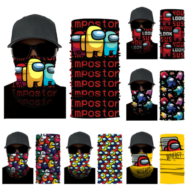 Among Us Multifunktionel Balaclava Cykling Hals Snood Varmer Bandana E
