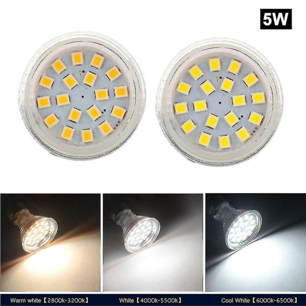 MR11 GU4 5W DC 12-24V 2835SMD LED-pære Spotlight Bytt ut halogen Lysstørrelse, farge: 5 stk, kald hvit