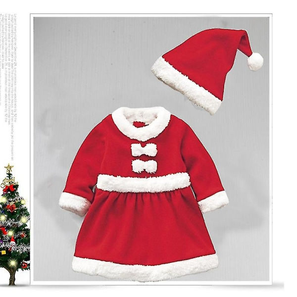 Barn Pojkar Flickor Jultomten Klänning Set Outfit Kostym för Xmas Baby Toddler Barn (130cm, Pojkar)