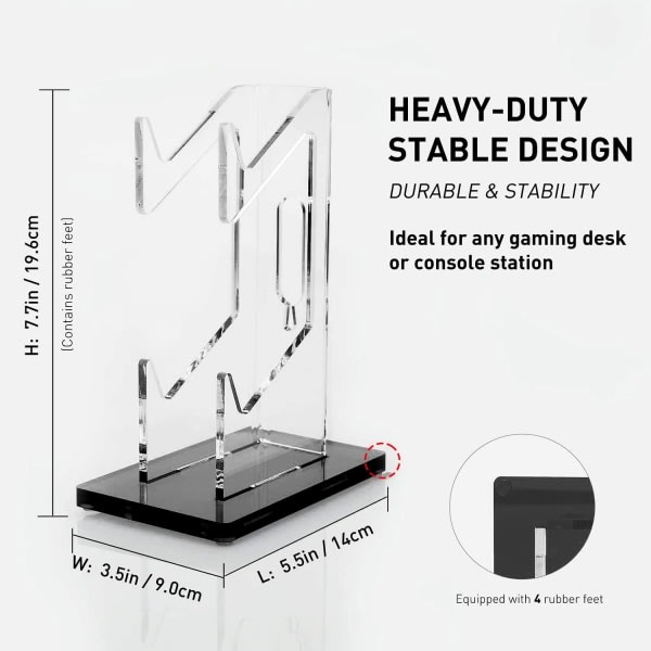 Kontrollerstativ Spillkontrollstativ Transparent Controllerholder Universal Controllerholder for PS5/PS4/Xbox