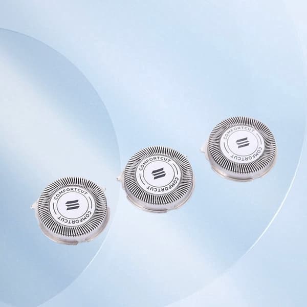 3-pak udskiftningsbarberhoveder kompatible med Philips 5000-serien SH50/50, MultiPrecision-blade til mænd, sølv