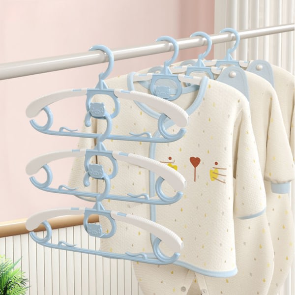 Barnklädhängare Utdragbara PP-klädhängare för badrumsbalkong Dream Grey