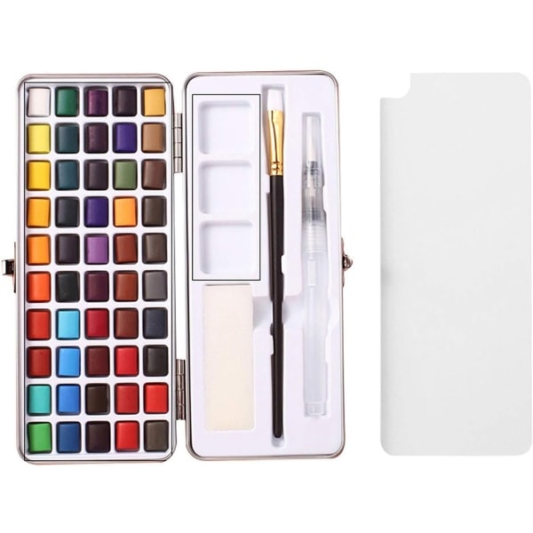 50 Färger Bärbar Ljus Färgset Hållbart Vattenfärg Pigment Färgset Perfekt för Studenter, Barn, Nybörjare och Mer (50 är Perfekt)