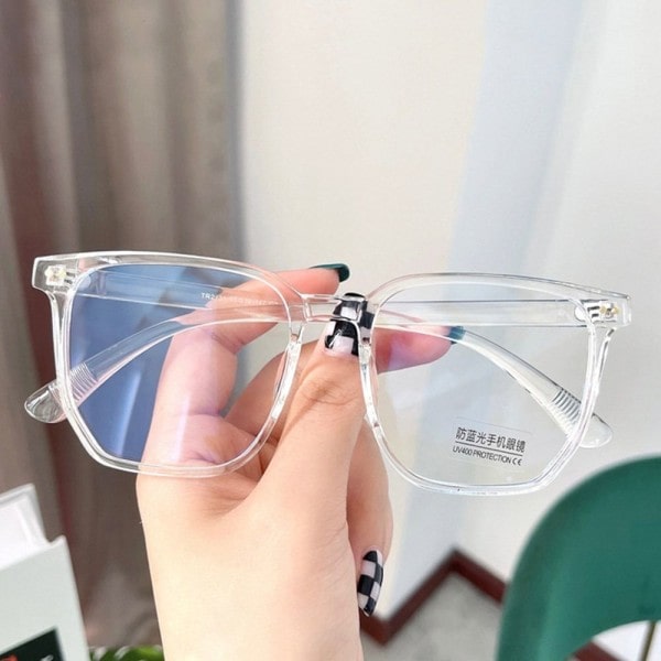 Anti-blått ljusglasögon Överdimensionerade glasögon Ultra Light Frame Grå