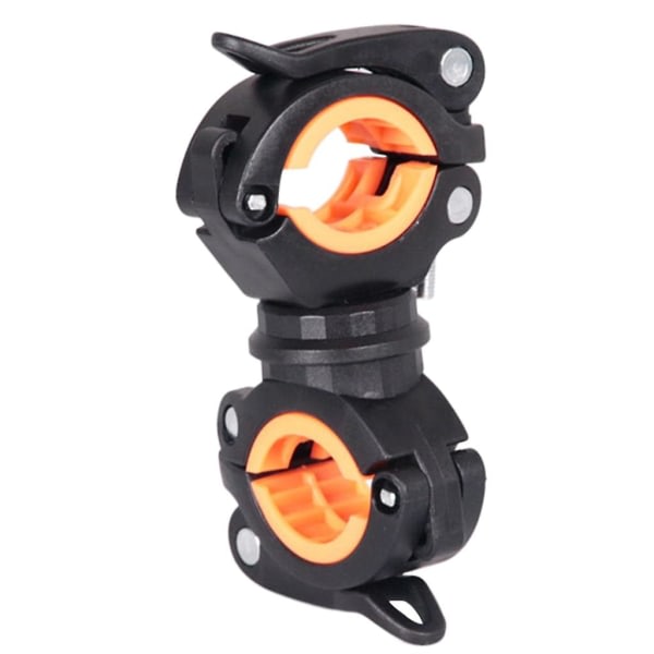 Ficklampsholder, cykel Cykel LED Lys Lommelygte Lommelygte Monteringsholder Sort og Orange