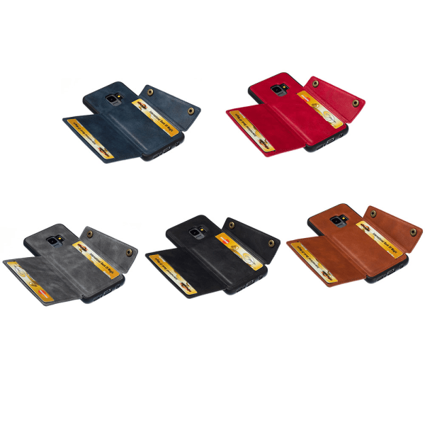 TG Slim Kotelo Korttitaskulla - Samsung Galaxy S9 Harmaa