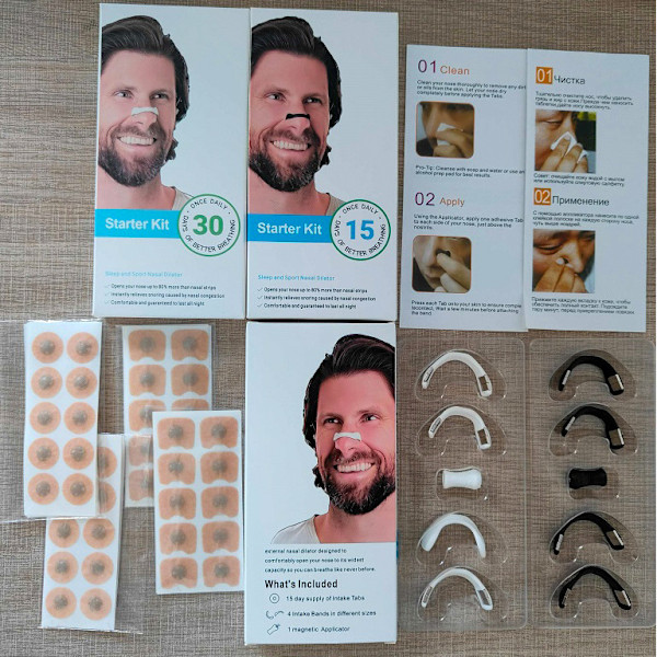 Ny nasal andningsdilator sportventilation näsplåster anti-snarkplåster magnetiskt nässtöd fabrik 15 pairs of white round stickers A