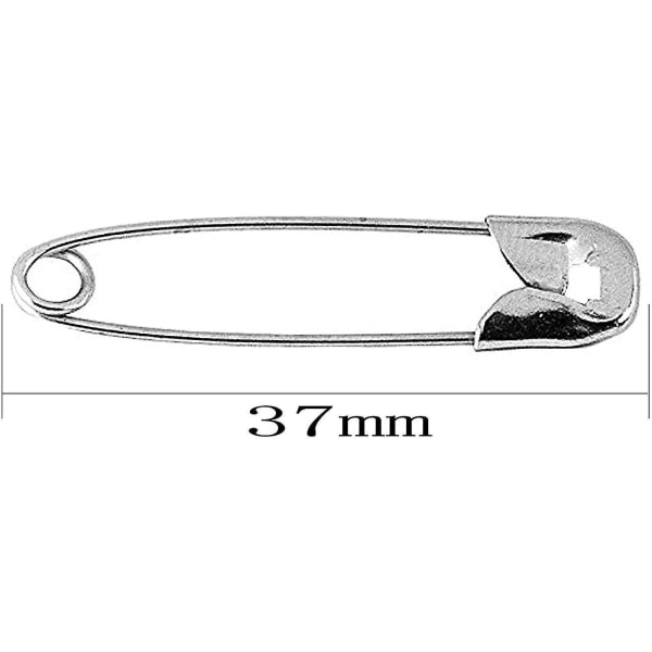200 st 37 mm lång säkerhetsnål metall silver nålar sy