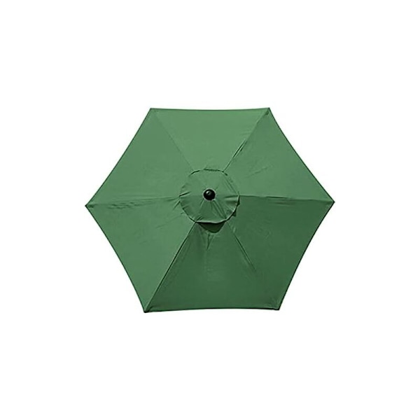 Parasol Udskiftningsbetræk - 6 Ribber - 2M/2.7M/3M - Vandtæt - Anti-Ultraviolet - Udskiftningsstof (2.7M / 8.9Ft, Grøn)