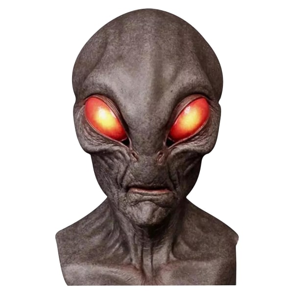 Alien Latex Mask Halloween Alien Horror Mask Huvudbonader (Alien [Röd-