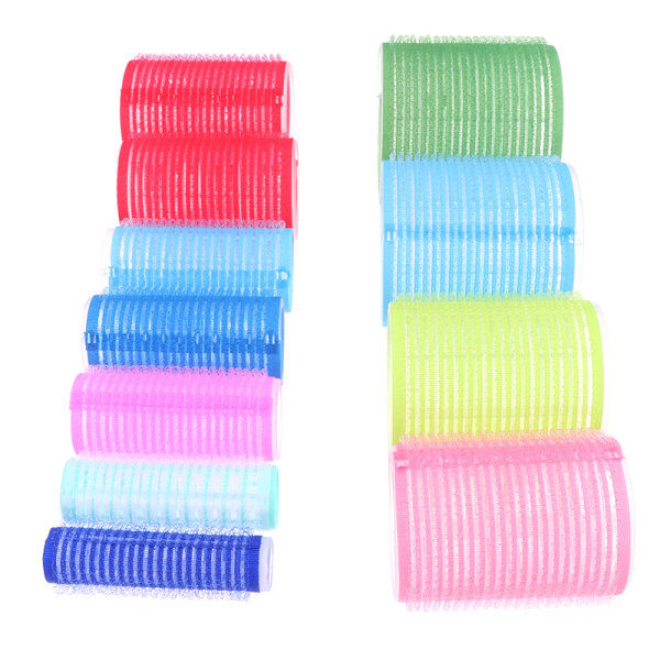 TG Hårrullar 6 st Curlers Självgrepp Hållande Rullar Frisör Slumpmässig färg 11(6cm)