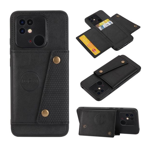 TG-Kotelo Korttitaskulla - Xiaomi Redmi 10C Punainen