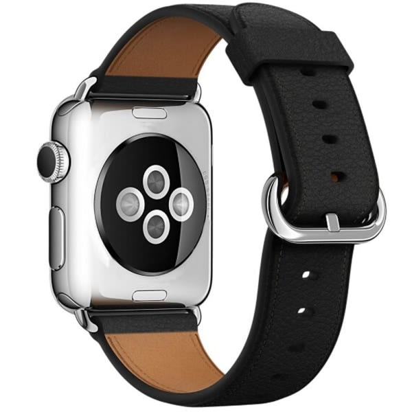 Lærreim for Apple Watch 38/40/41mm Svart Svart, Brun