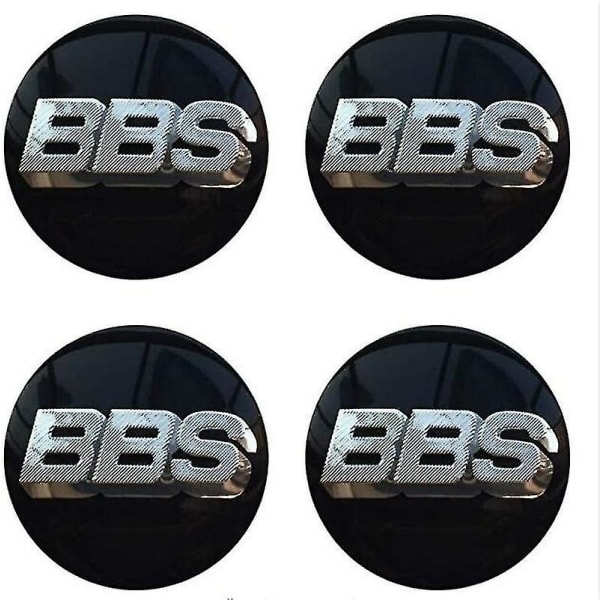 BBS Hjulcentrummärken Emblem 4 st Set 65mm BBS Bilkåpa Logotyp Badge Sticker Aut