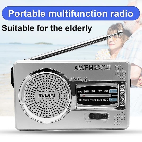 Am Fm Radio Teleskopantenn Full Band Bärbar Radiomottagare Retro Fm World Pocket Radio Player för äldre