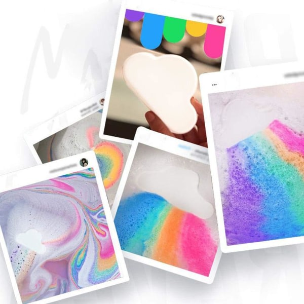 nytt mode Rainbow Cloud Bath Bomb, Flyt på vand og släpp v