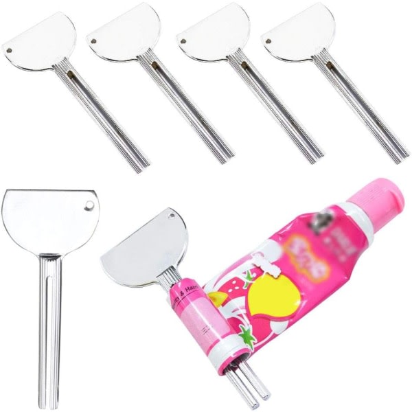 TG 5-pack tandkrämspressare, metallrör, nyckelrör ja rostfritt stål