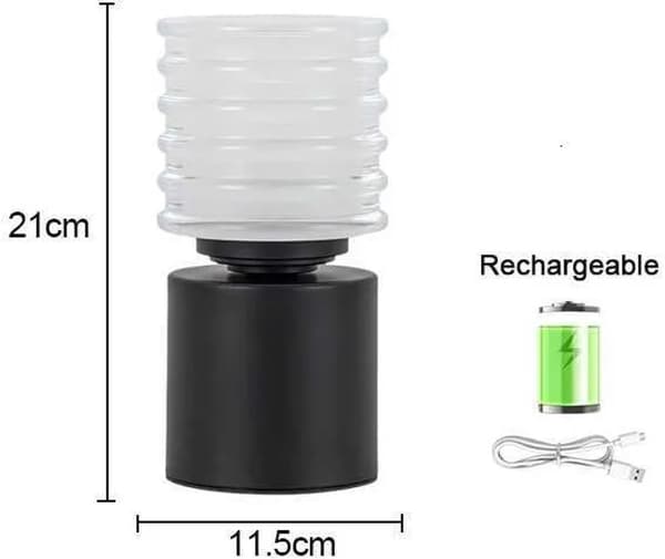 LED-bordlampe med touch og 3 tilstande, USB-genopladeligt magnetisk trådløst natlys med timer til soveværelse, børneværelse og camping, sølv