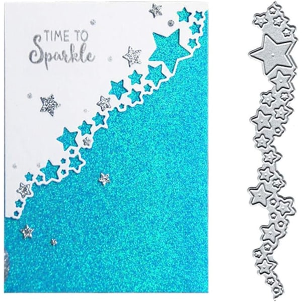 Galaxy Star Metallklippesjablonger Papirkort Die Sølv DIY Scrapbooking Dekorasjon