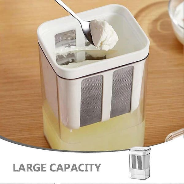 Yoghurt Si Græsk Yoghurt Maker Finmasket Yoghurt Ost Si Filter Nøddemælk Maker Hvid 17.60X10.80X9.00CM