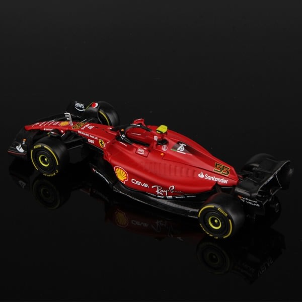 BBURAGO 1:43 Ferrari F1 75 #55 Carlos Sainz Legering Lyxfordon Gjuten Trykkstøpt Bil Leke Modell Gave 2022 Ny F1 Scuderia Nr. 16 Leclerc 2022