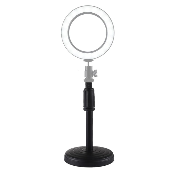 Puluz 4,7\" USB 3-trins Dæmpbar LED Ring Videolys med Bordstativ LED-ring Sort og Bordstativ