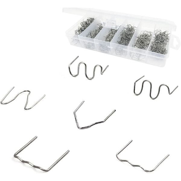 1800 stk. varmstifter i wolframstål, 0,8 mm/0,6 mm sveisestaver varmstiftreparasjon loddespiker, for bilfanger plastisk sveising