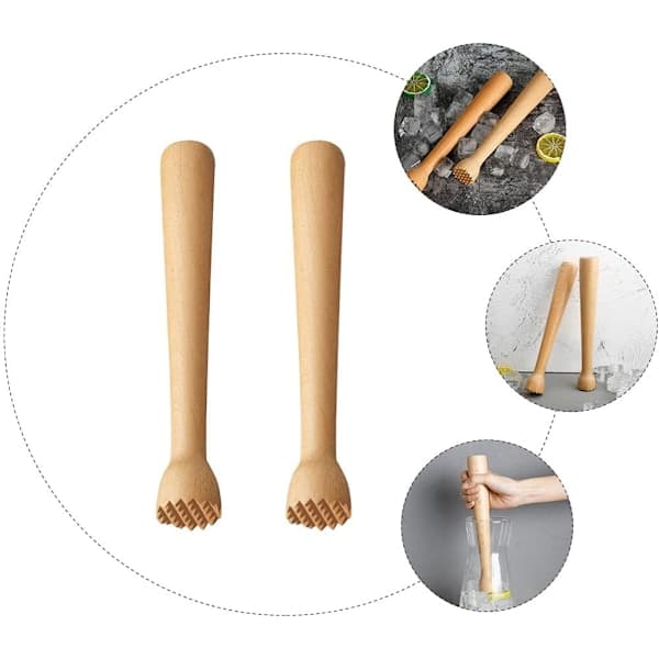 XJ-Paket Træ Cocktail Muddler Træ Muddler Værktøj_yux