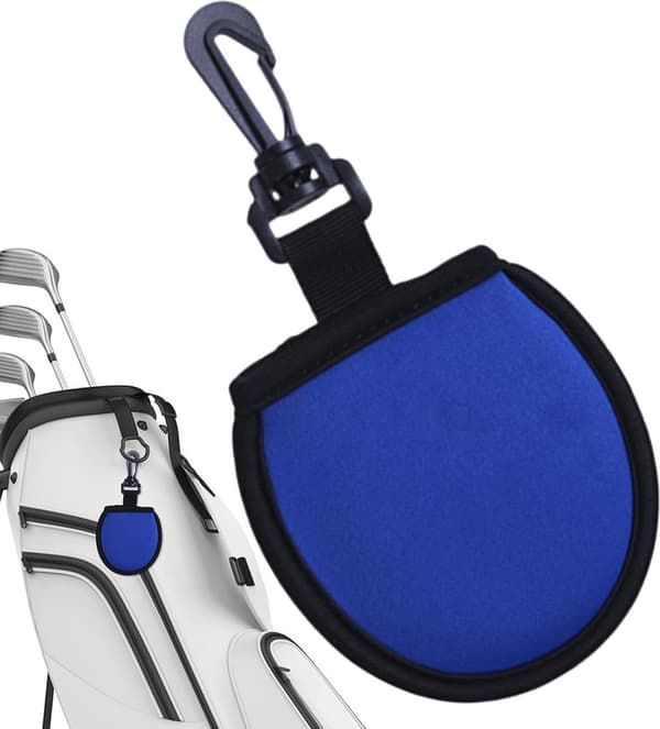 Golftaske - Taske til golfbolde - Opbevaringstaske til golfbolde - Lommeformat golfboldrenser - Taljetaske til golfspillere - med kroge - til golfbolde