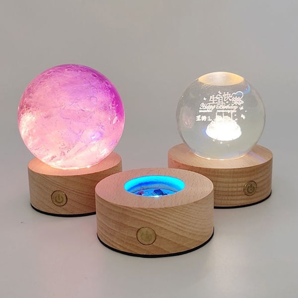 LED-ljusdisplayhållare Kristallkula Bas 7 FÄRGER LJUS 7 Color Light 7 Color Light