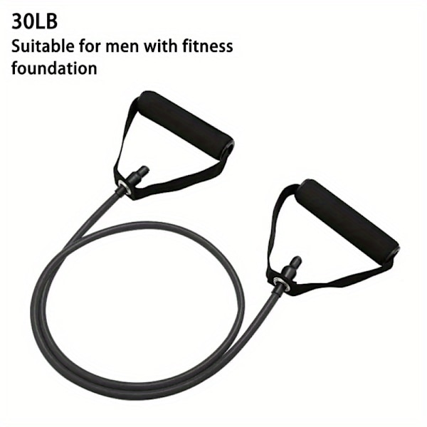 pc 5-niveau modstandsbånd med håndtag til hjemmetræning og styrketræning - Perfekt til yoga, pilates og boksning Sort-30LB