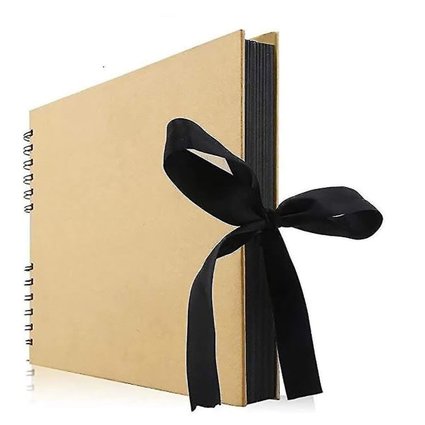 Galaxy Scrapbook, 80 svarta sidor Scrap Book Photo Album, 11,6*8,3 tum Perfekt för pysselpapper DIY