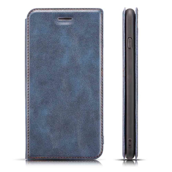 iPhone 11 Pro Max - Praktiskt Stilsäkert Vintage Plånboksfodral Blå