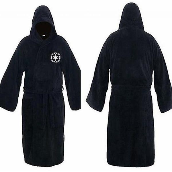 Star Wars Badekåbe Jedi Sith Hætte orgon kappe Kappe Fleece Kjole sort sort black M