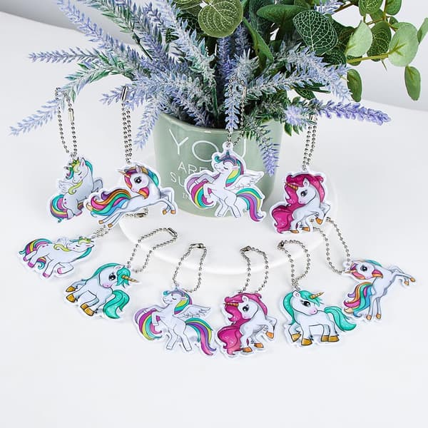 10 st unicorn-hängen, reflex, reflex, barn, reflex, hängande reflex, barn