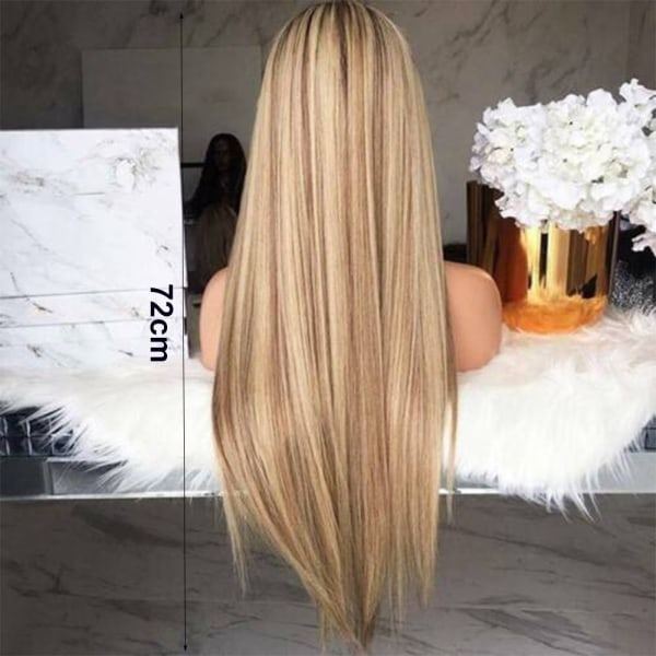 TG Rakt Hår Naturlig Peruk Blond Cosplay