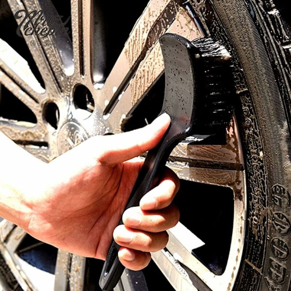 Bil Hjulrengöringsborste, Bil Hjul Däck Fälg Skrubb Rengöringsborste Bil, Motorcykel eller Cykel Däckborste Tvättverktyg