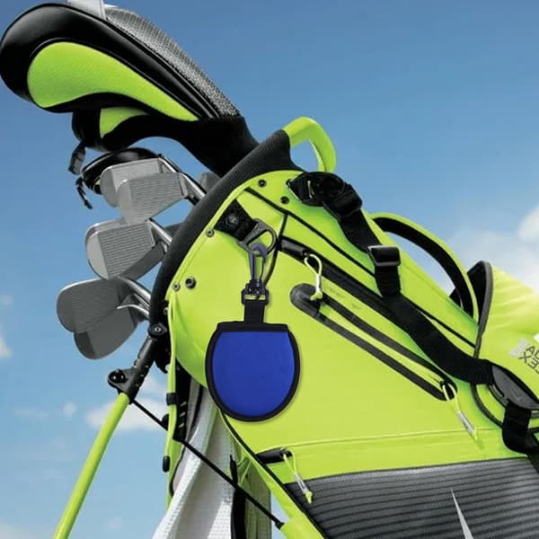 Golftaske - Taske til golfbolde - Opbevaringstaske til golfbolde - Lommeformat golfboldrenser - Taljetaske til golfspillere - med kroge - til golfbolde