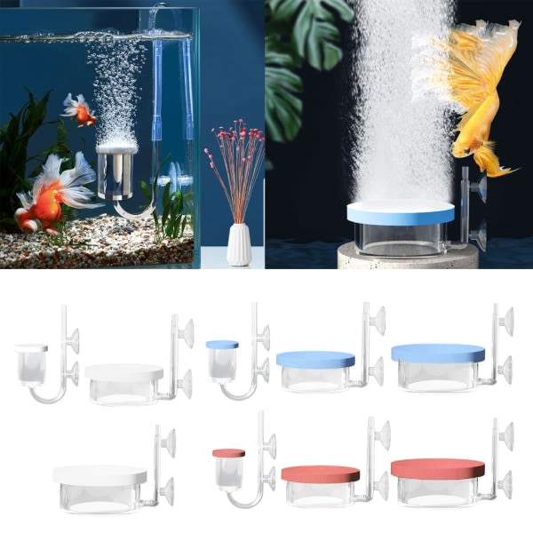 Diffusor Luftsten Akvarium Bubblare Pump Syre Diffusor Syresten Akvarium Luftsten Sugkopp NanoBubble Sten Vit M